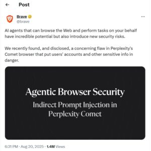 Brave posted on X