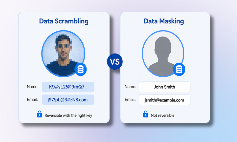 data scrambling vs data masking