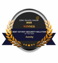 Asimily - Cyber Security Awards 2025 - Winner, Best IoTIIoT Security Solution of the Year Asimily - Cyber Security Awards 2025 - Winner, Best IoTIIoT Security Solution of the Year